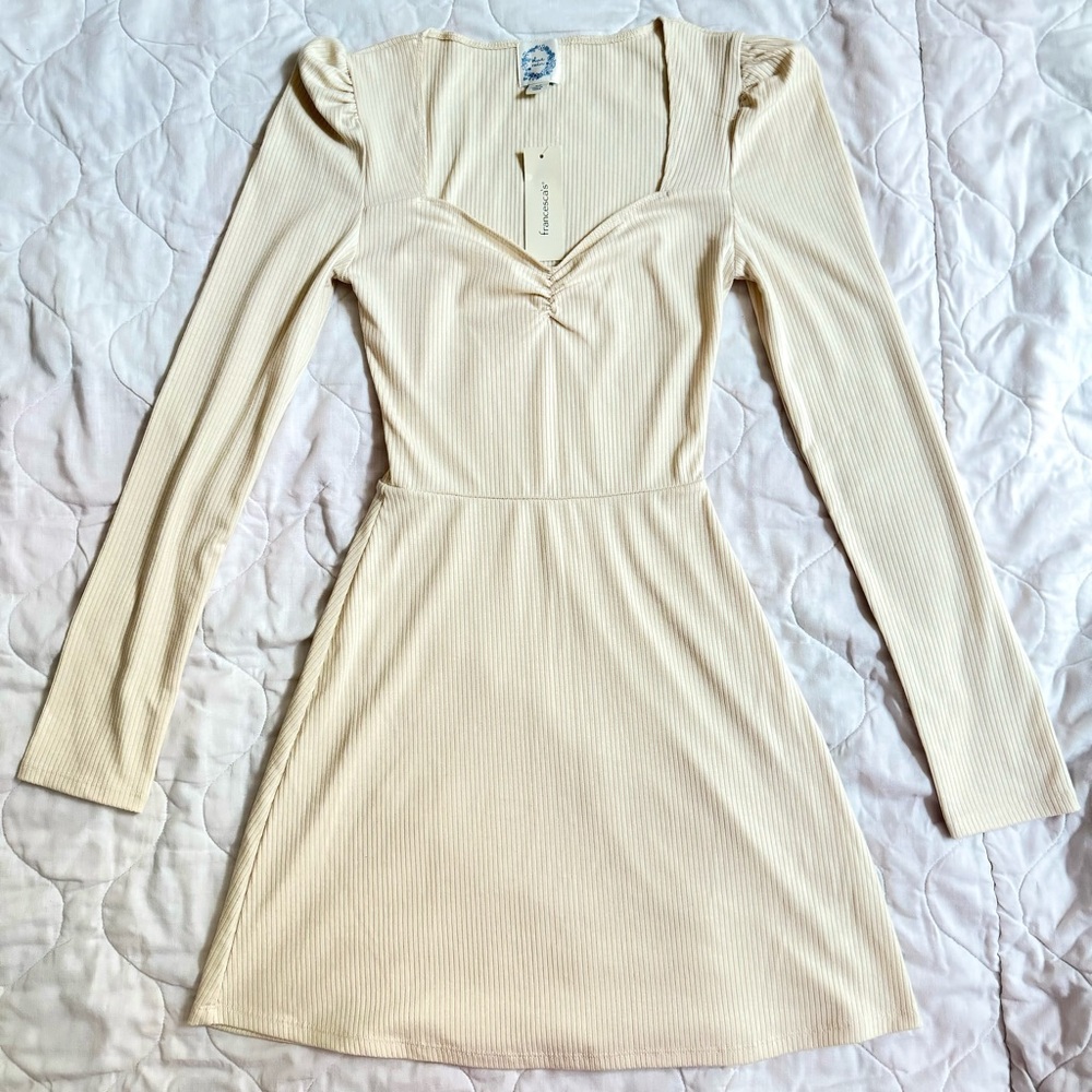 Francesca’s ~ Mariella Ribbed Sweetheart Mini Dress! - Picture 8 of 8